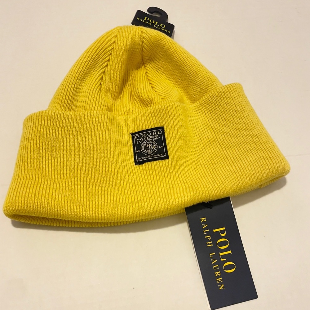 Polo by Ralph Lauren Sportsman Beanie Yellow.